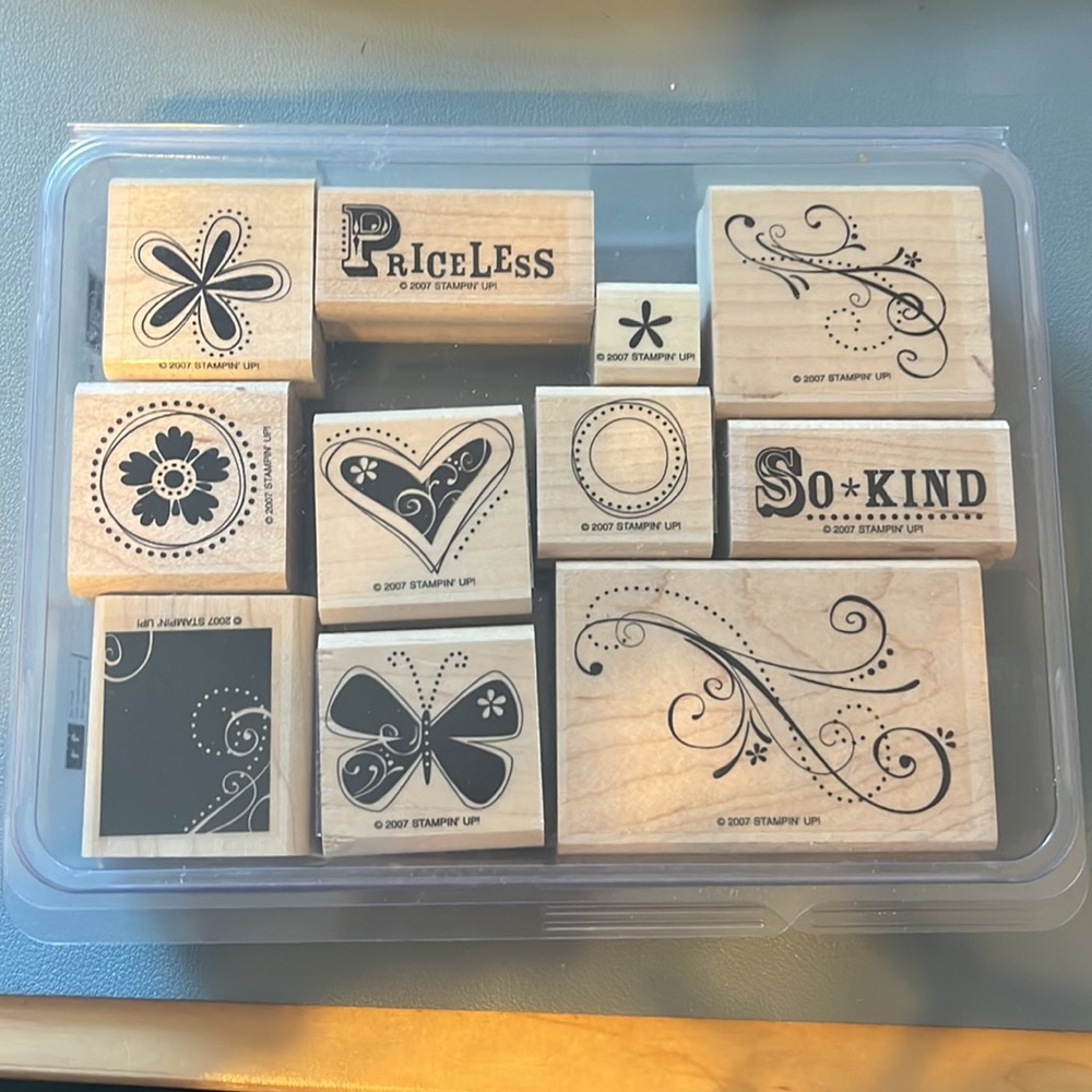 Stampin’ Up! Priceless wood mount stamp set 11pc